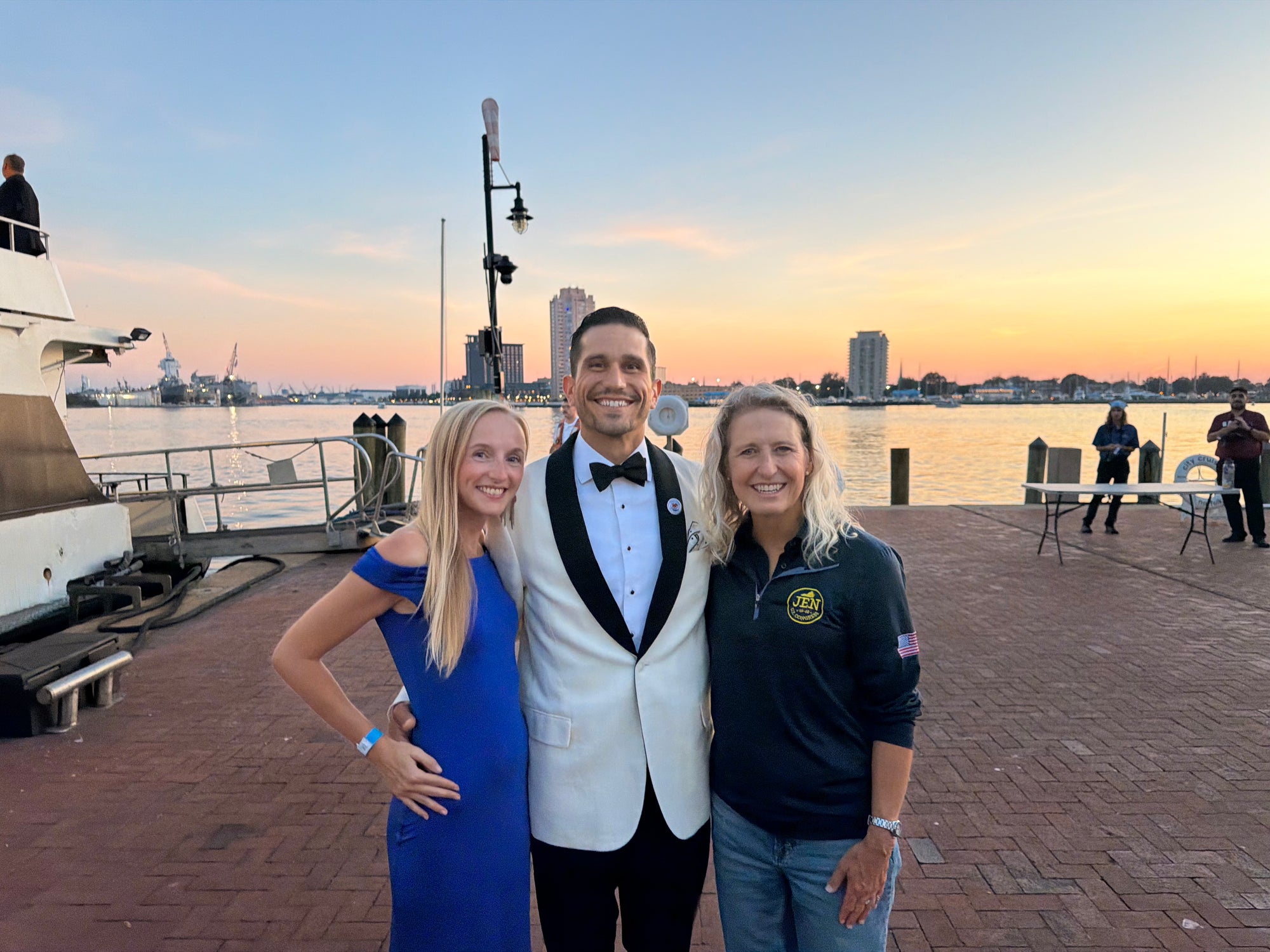 The Norfolk waterfront at sunset